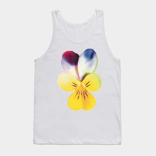 Yellow and Purple Johnny Jump-Up Flower Tank Top